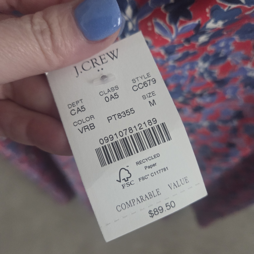 J. Crew Red and Blue Floral Maxi Skirt - Picture 3 of 9